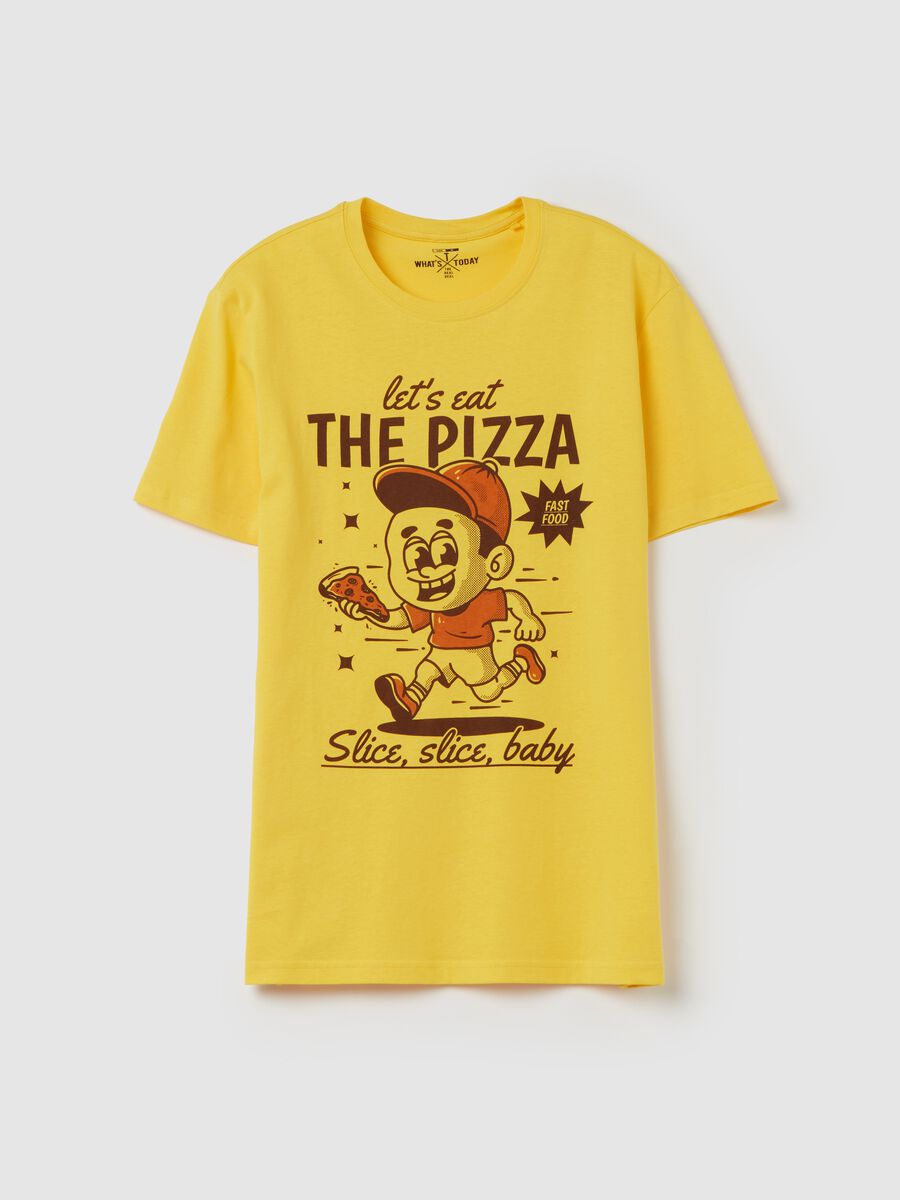 T-shirt con stampa fast food_4
