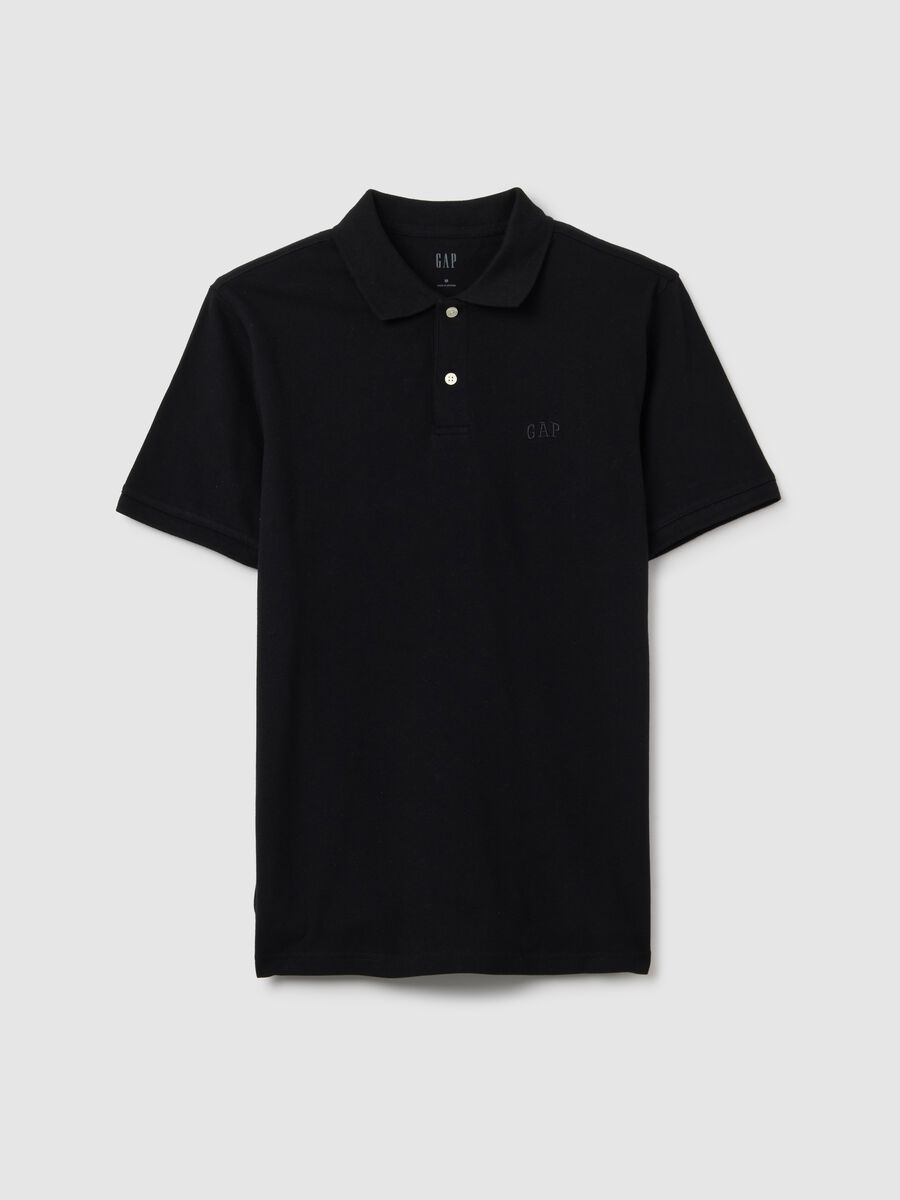 Pique polo shirt with embroidered logo_1