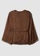Brown pure-viscose kimono blazer with belt_2