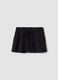 Black pure cotton shorts with elasticated waistband_0