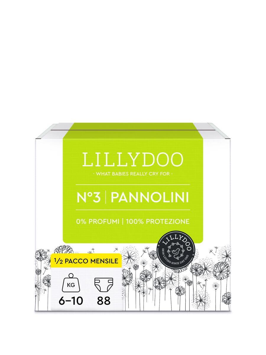 Pannolini multipack da 6 confezioni per pelli sensibili N°3 (6-10 Kg) Lillydoo_0