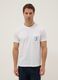 White and blue pure cotton jersey pyjamas, regular fit_1