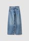 Jeans azzurri in denim di puro cotone skater fit_0