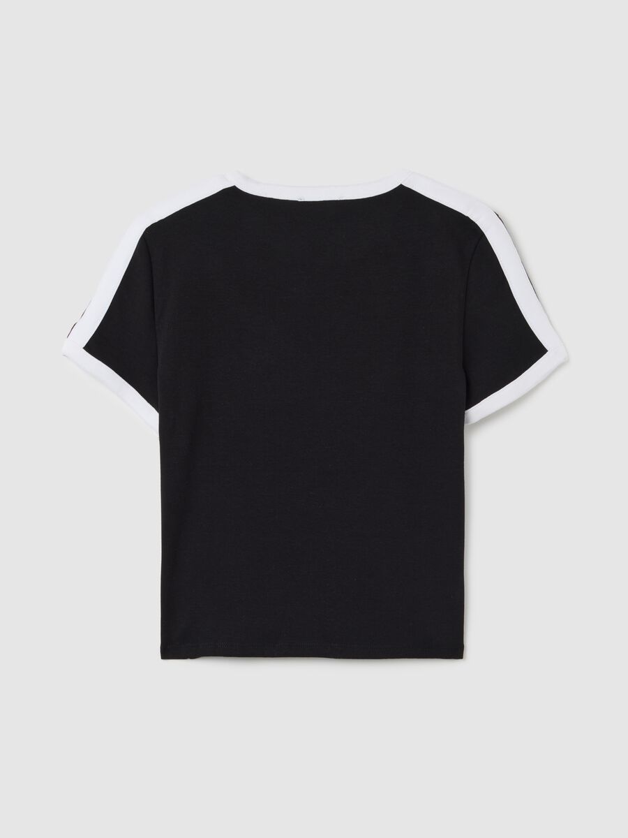 T-shirt da donna in cotone elasticizzato multicolor_1