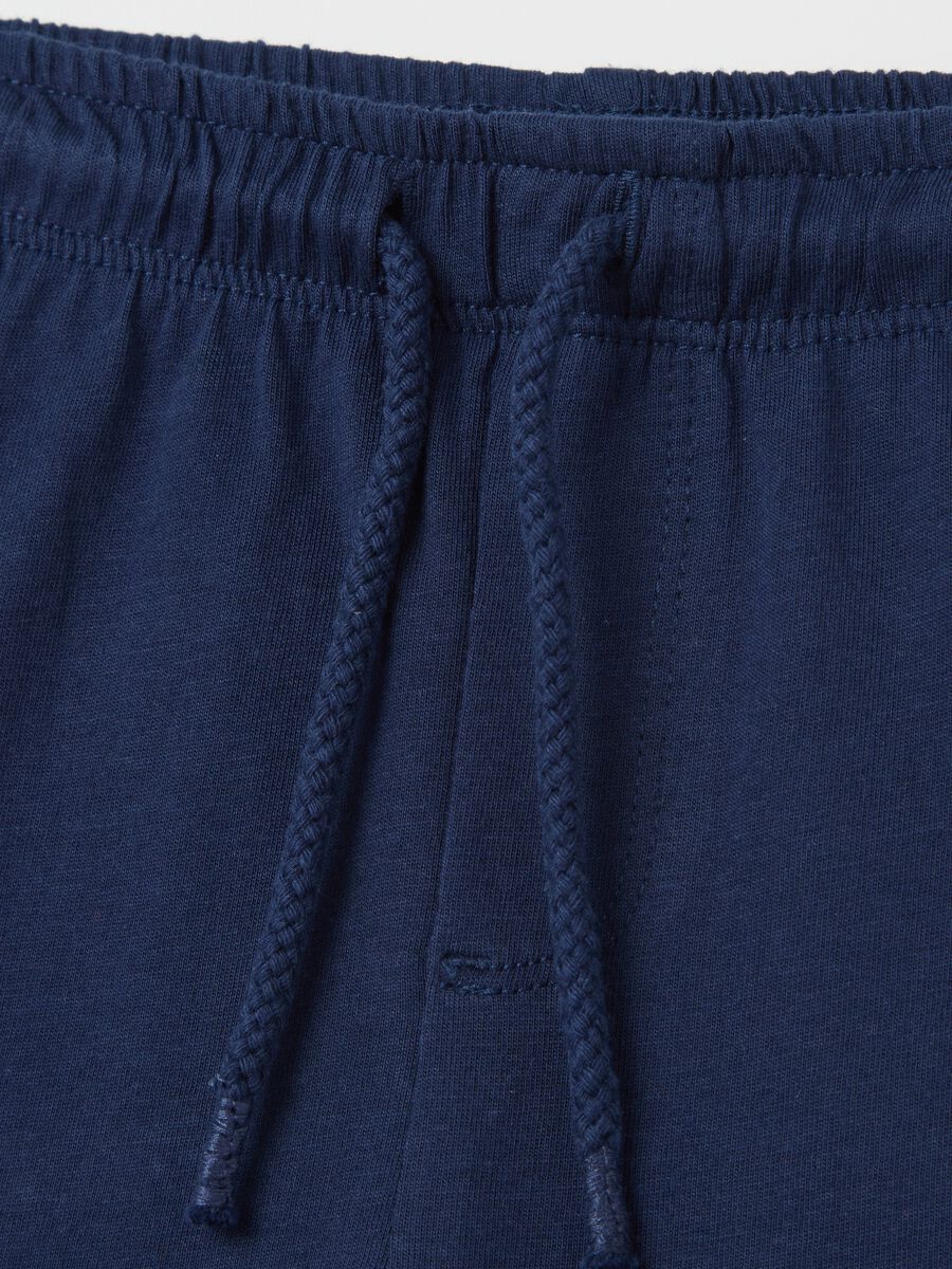 Blue cotton shorts for newborns Fagottino_3
