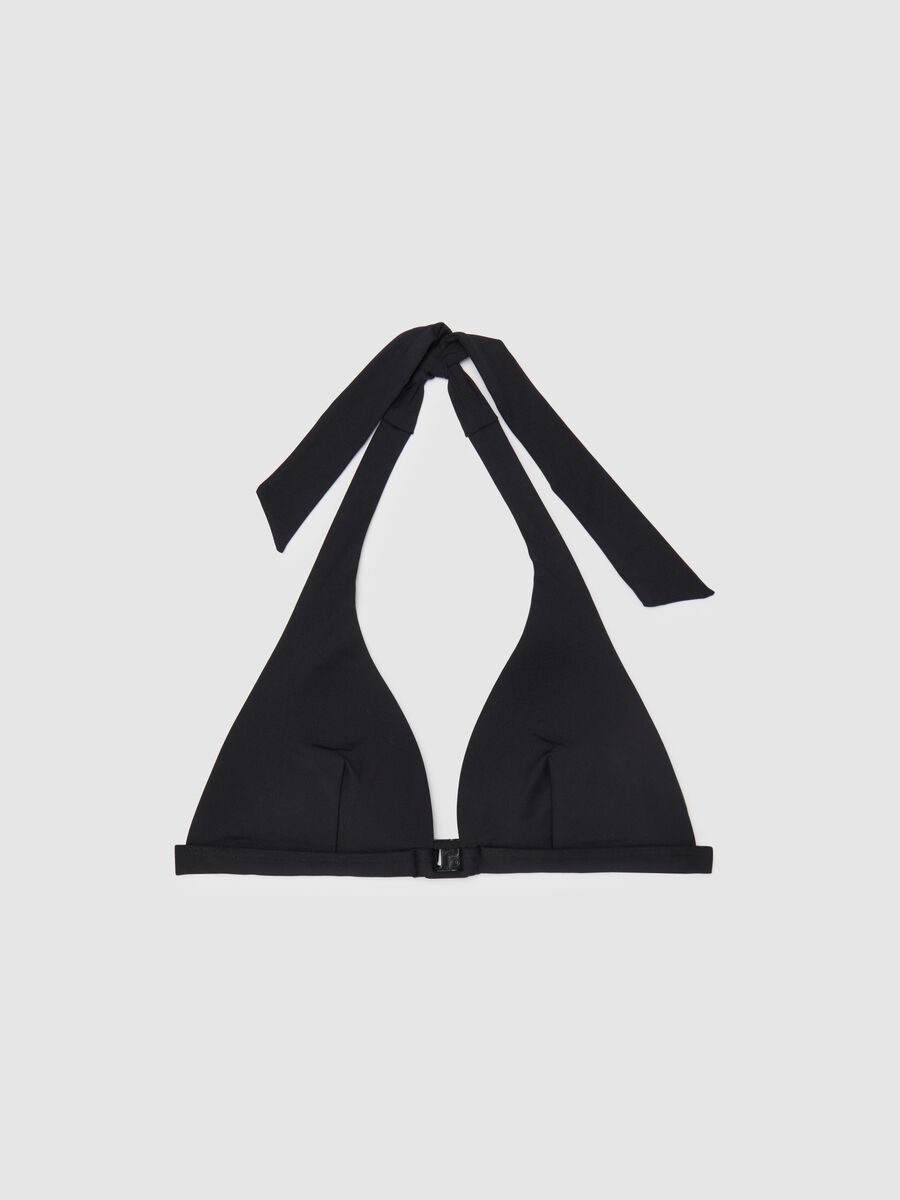 Women’s bikini top in black stretch fabric_4