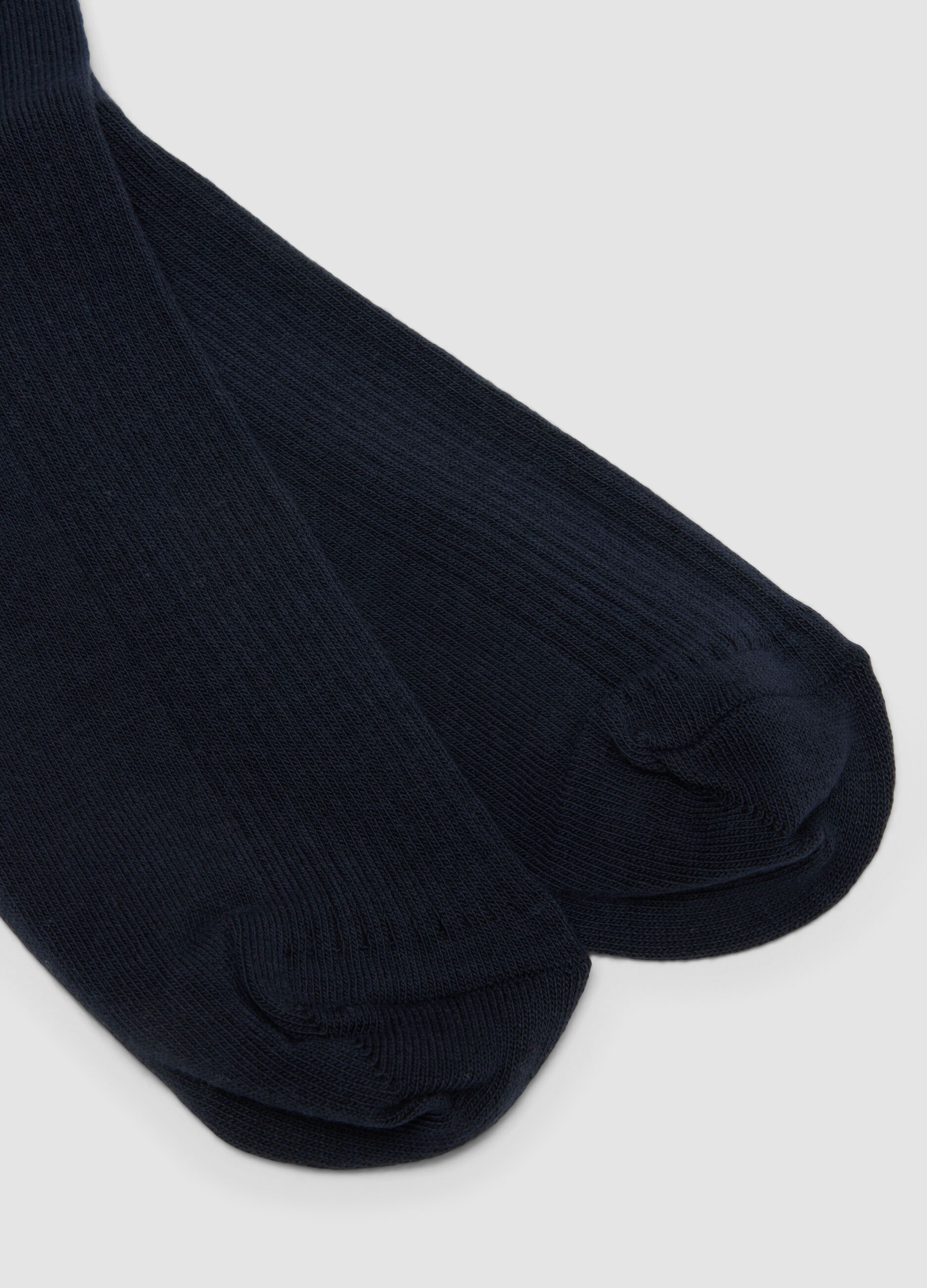 Tripack di calzini blu in cotone elasticizzato