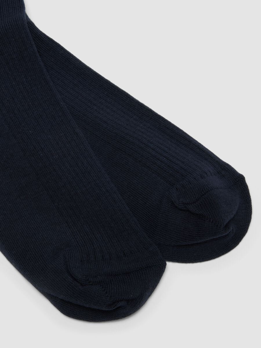 Three-pack of blue stretch cotton socks_2