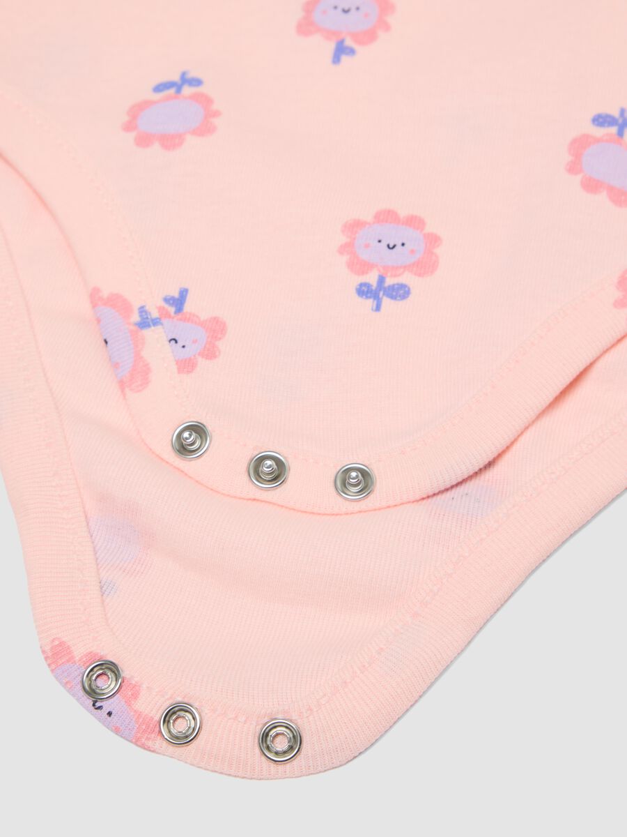 Tripack body senza maniche in puro cotone multicolor da neonata_2