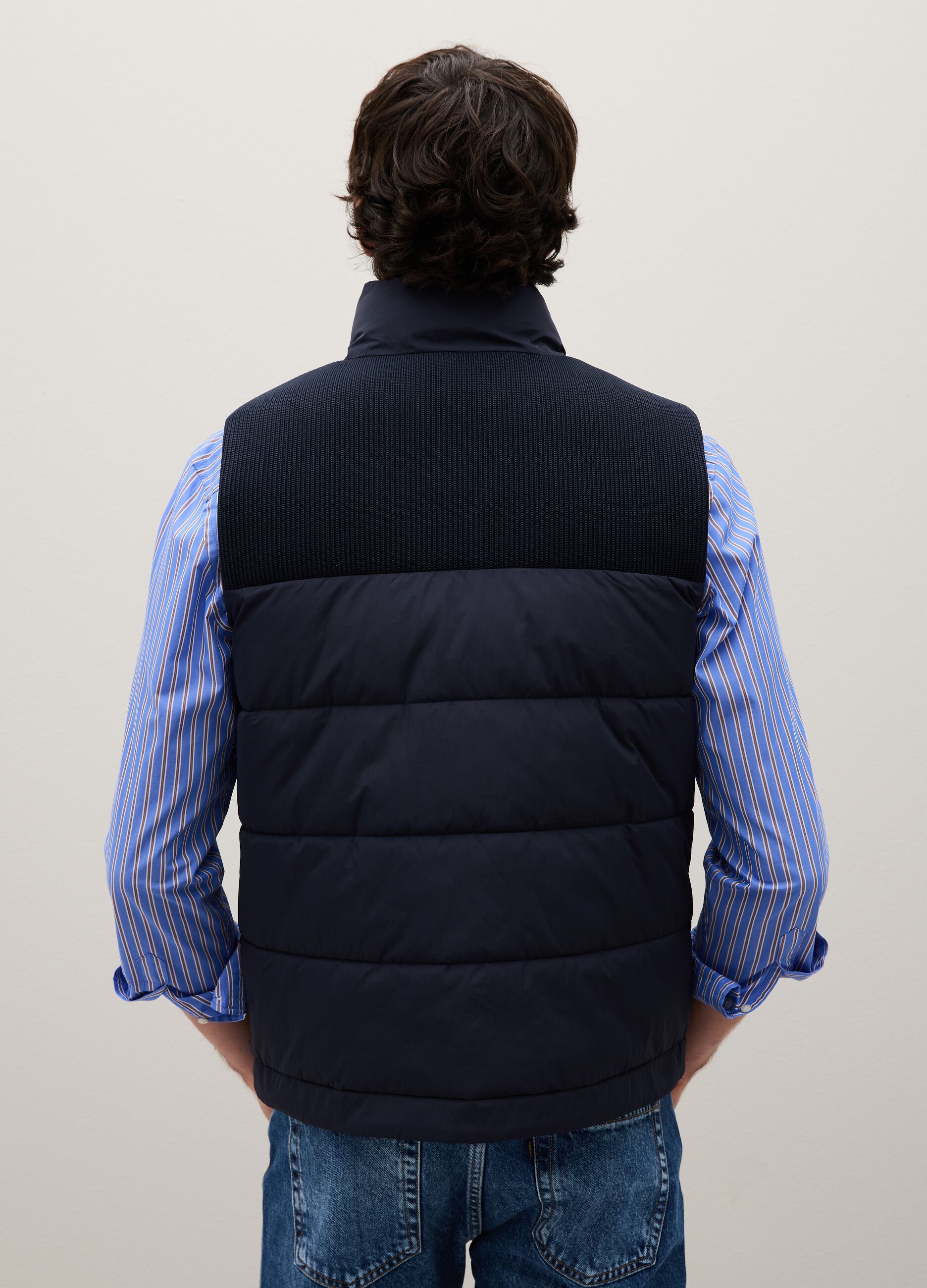 Regular fit blue gilet