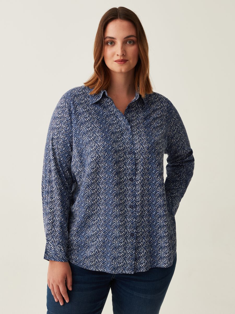 Camicia in viscosa con stampa Curvy_1