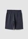 Blue pure cotton regular fit shorts for children_1