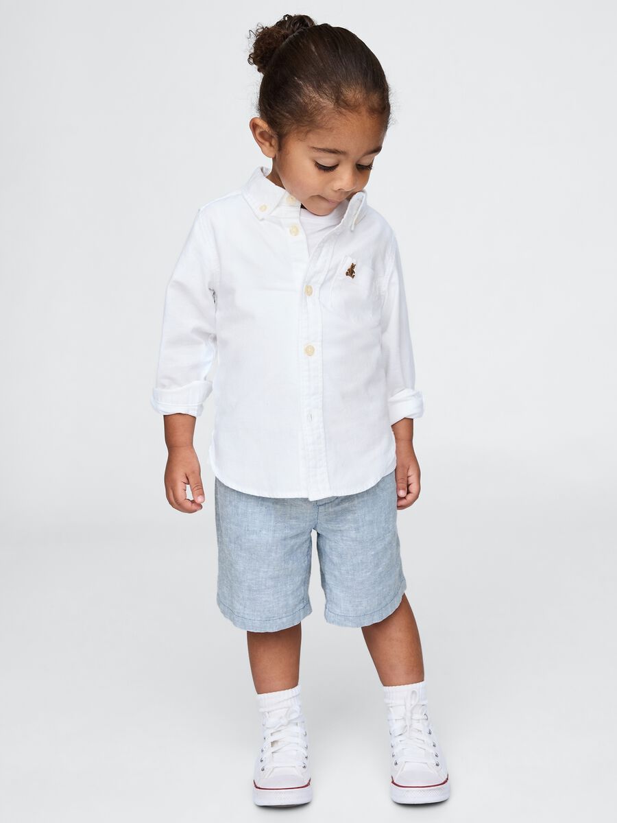 Children's Bermuda shorts in linen and cotton_0