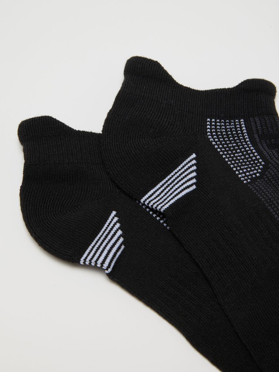Two-pack of sports socks in multicolor stretch fabric_1