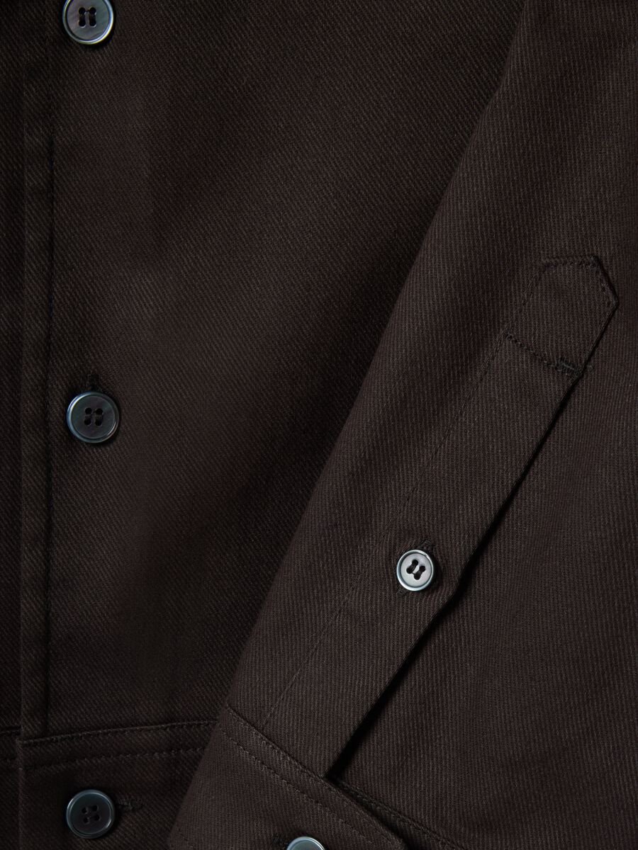 Brown cotton-linen blend jacket regular fit_2
