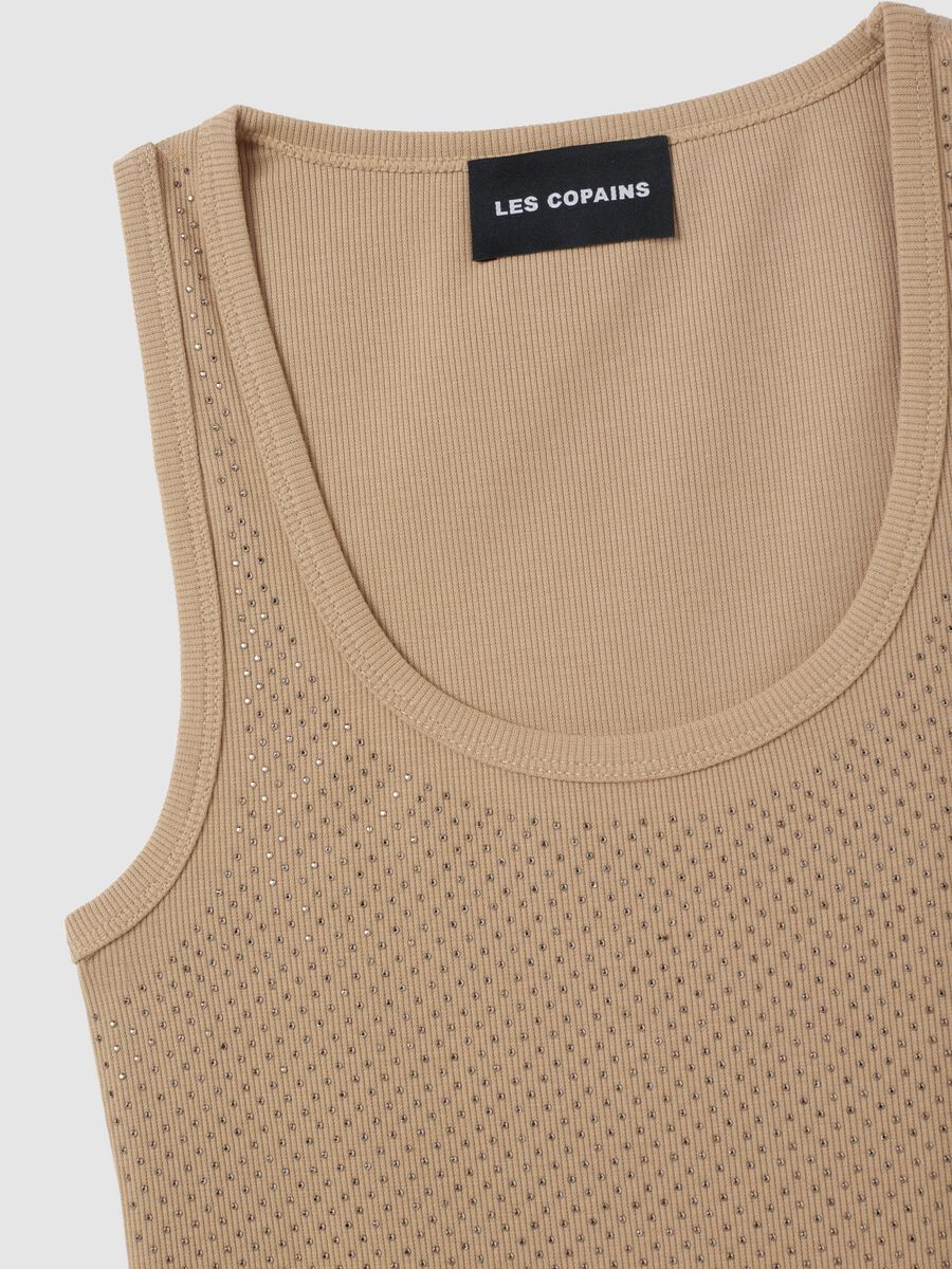 Women's Beige Blended Fitted Vest_5