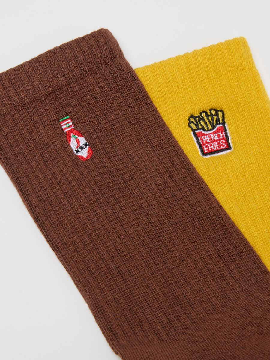 Tripack multicolour elasticated cotton socks_1