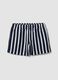 Multicolour striped linen-viscose blend shorts with elasticated waist, regular fit_4