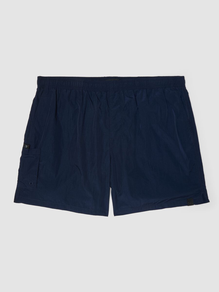Boxer mare blu con vita elasticizzata_4