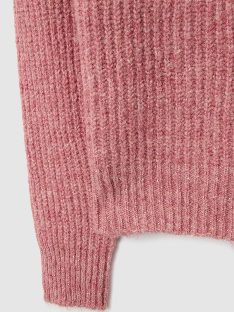 Maglione rosa a coste regular fit_5
