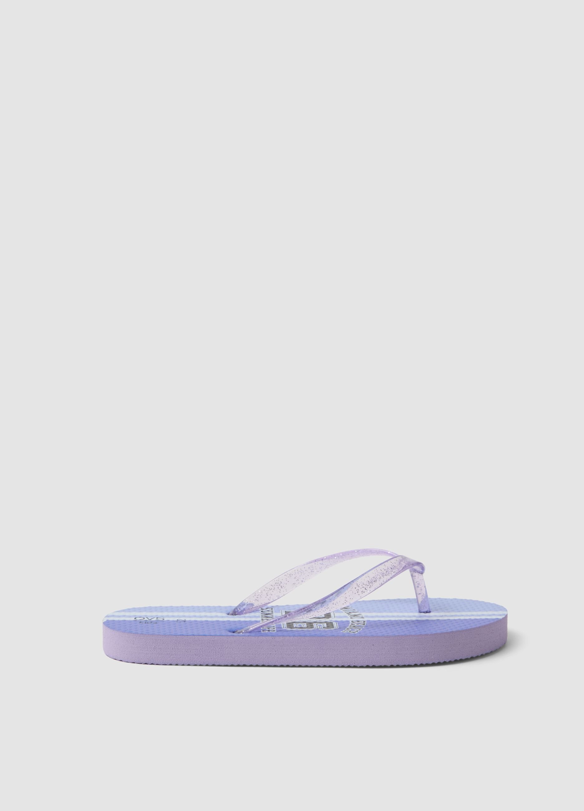 Purple beach flip-flops