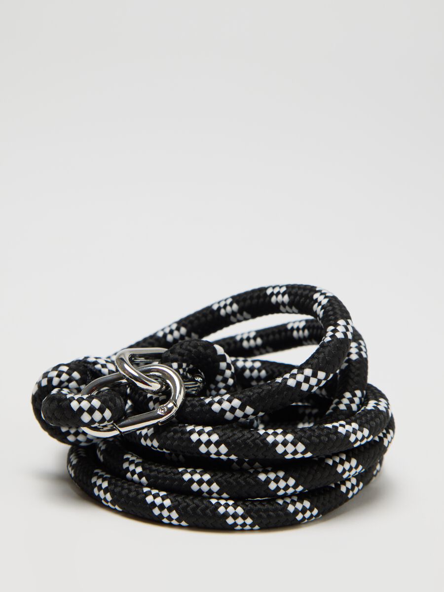 Black braided lace with metallic details by Ovs_2