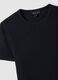 T-shirt in cotone elasticizzato nero slim fit_1