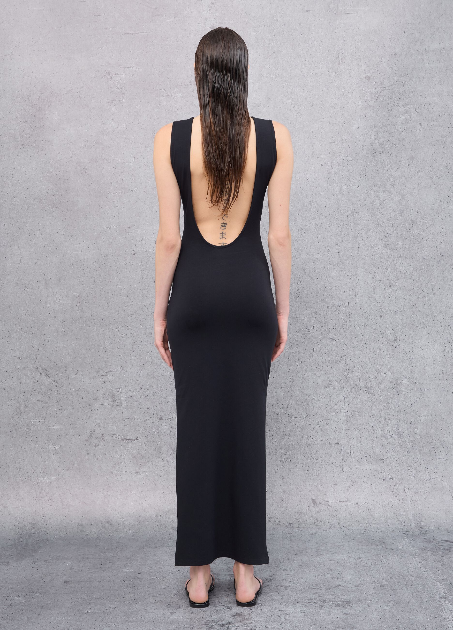 Backless Long Black Dress