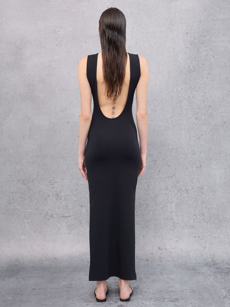 Backless Long Black Dress_4