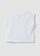 White pure cotton tank top with tropical print_1