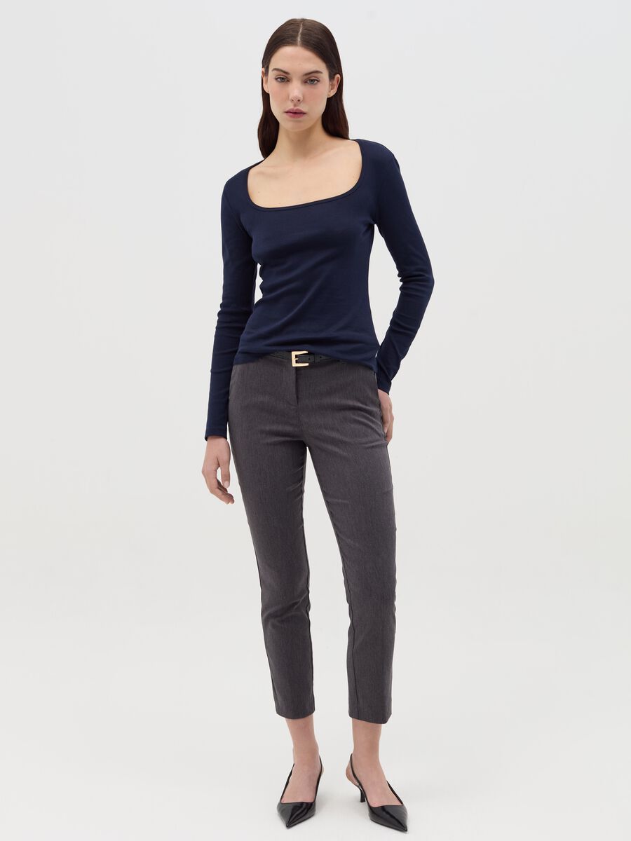 Cotton T-shirt with round neck_1