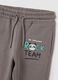 Grey regular fit cotton trousers for boys_2
