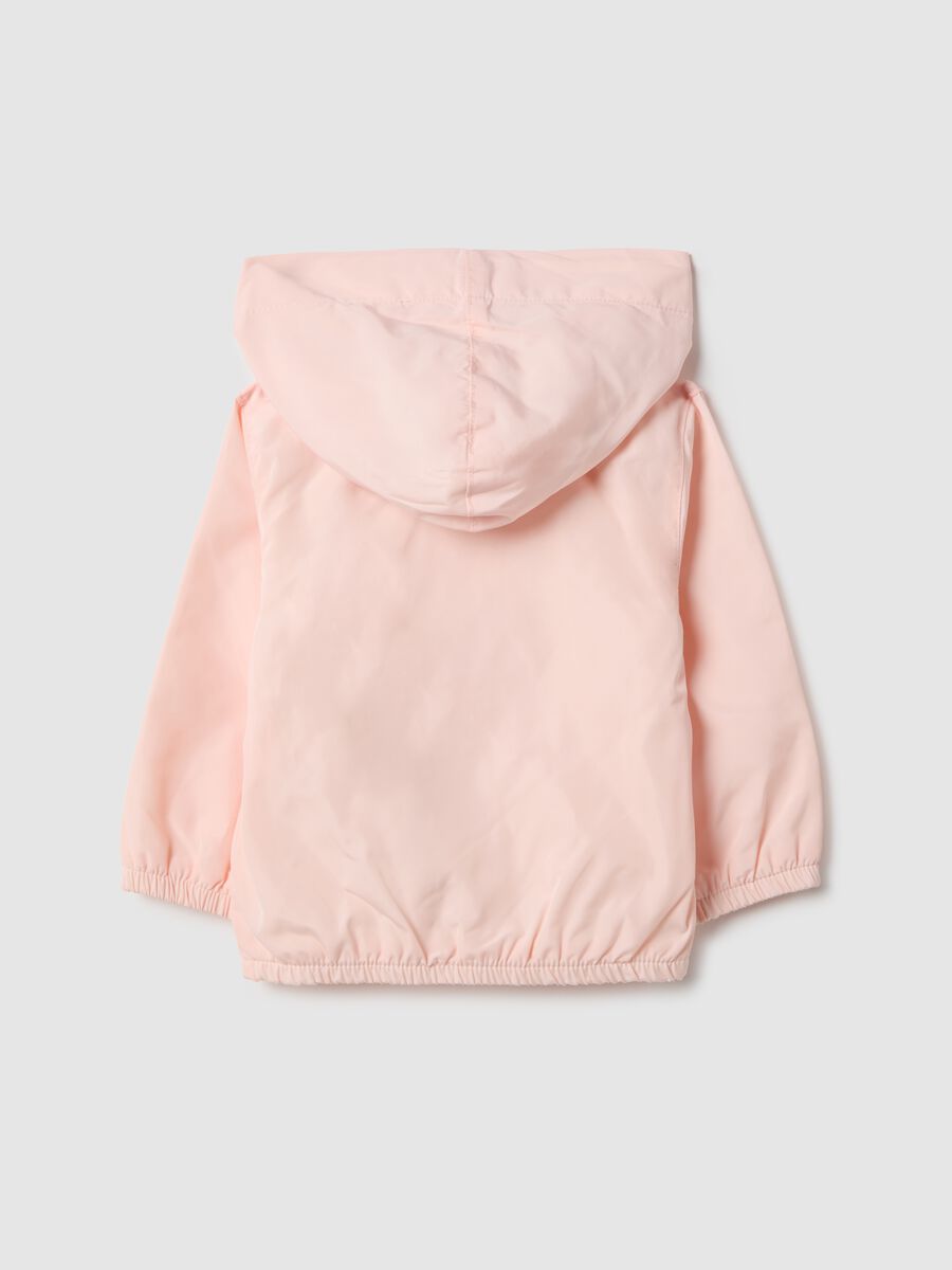Giacca impermeabile rosa regular fit con cappuccio per neonata_1