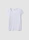 White stretch cotton crew-neck T-shirt, regular fit_4