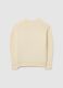Regular fit beige girl's pullover with knitted design_1