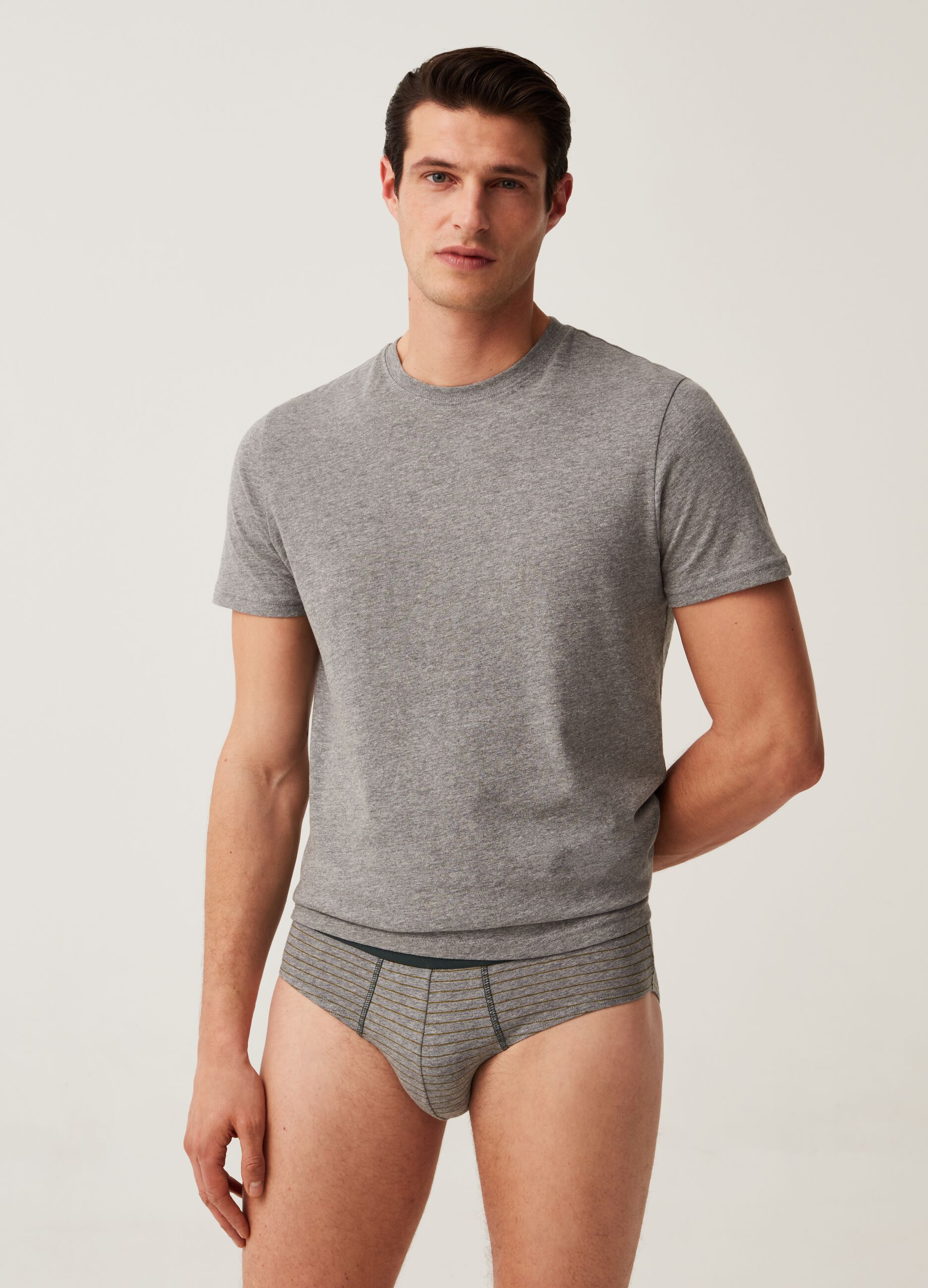 Tripack slip in cotone bio stretch