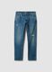 Blue denim jeans in stretch cotton, regular fit_0