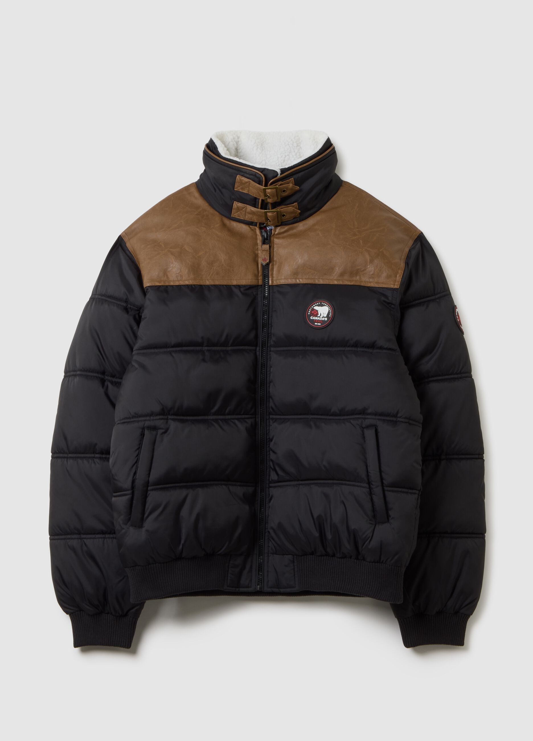 Multicolour padded jacket with zip