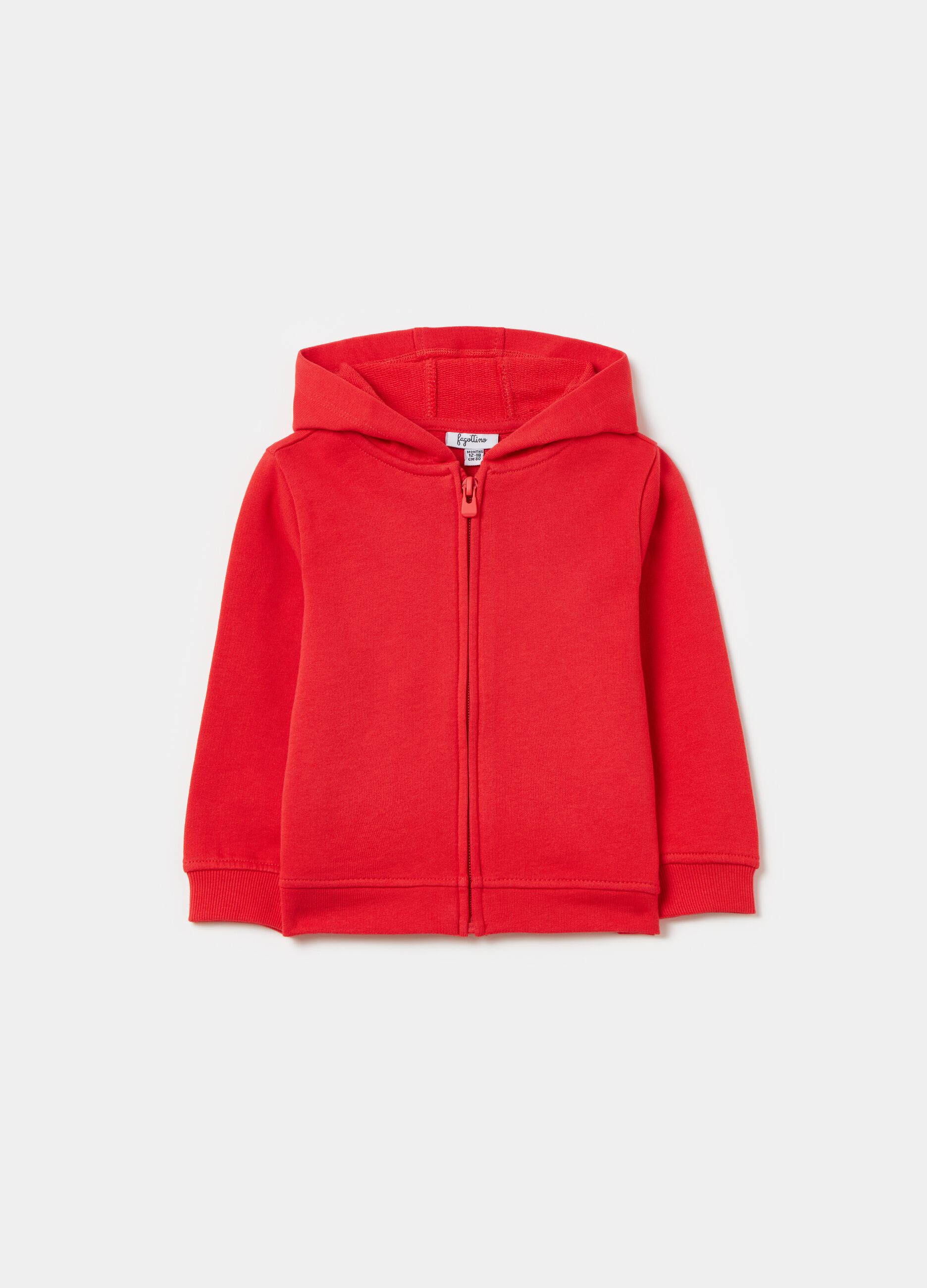 Full-zip in French Terry con cappuccio