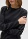 Black long-sleeve shirt with grey stripes, regular fit_3
