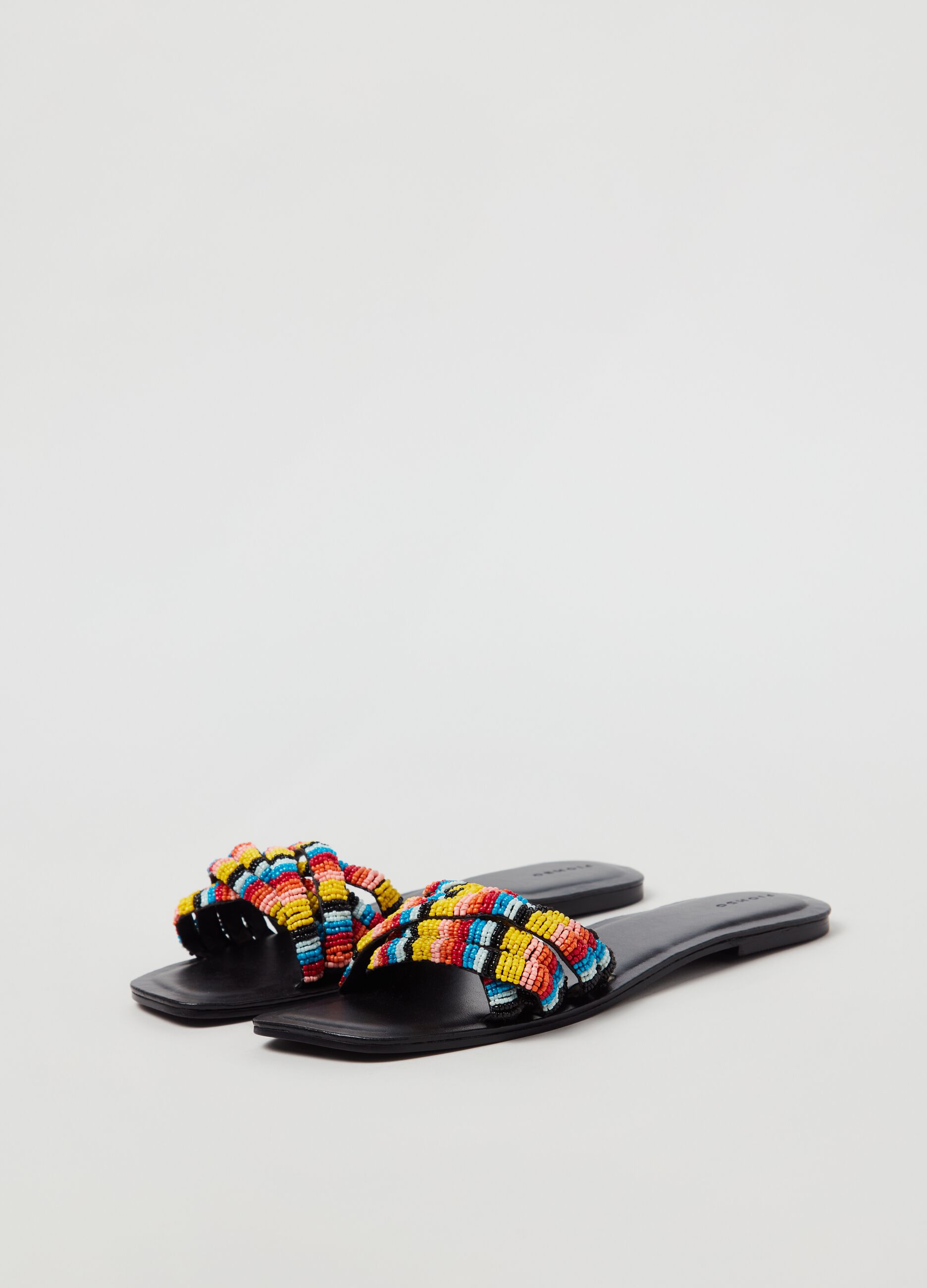 Sandalo con perline multicolore_2