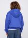 Blue full-zip sweatshirt in cotton with hood_2