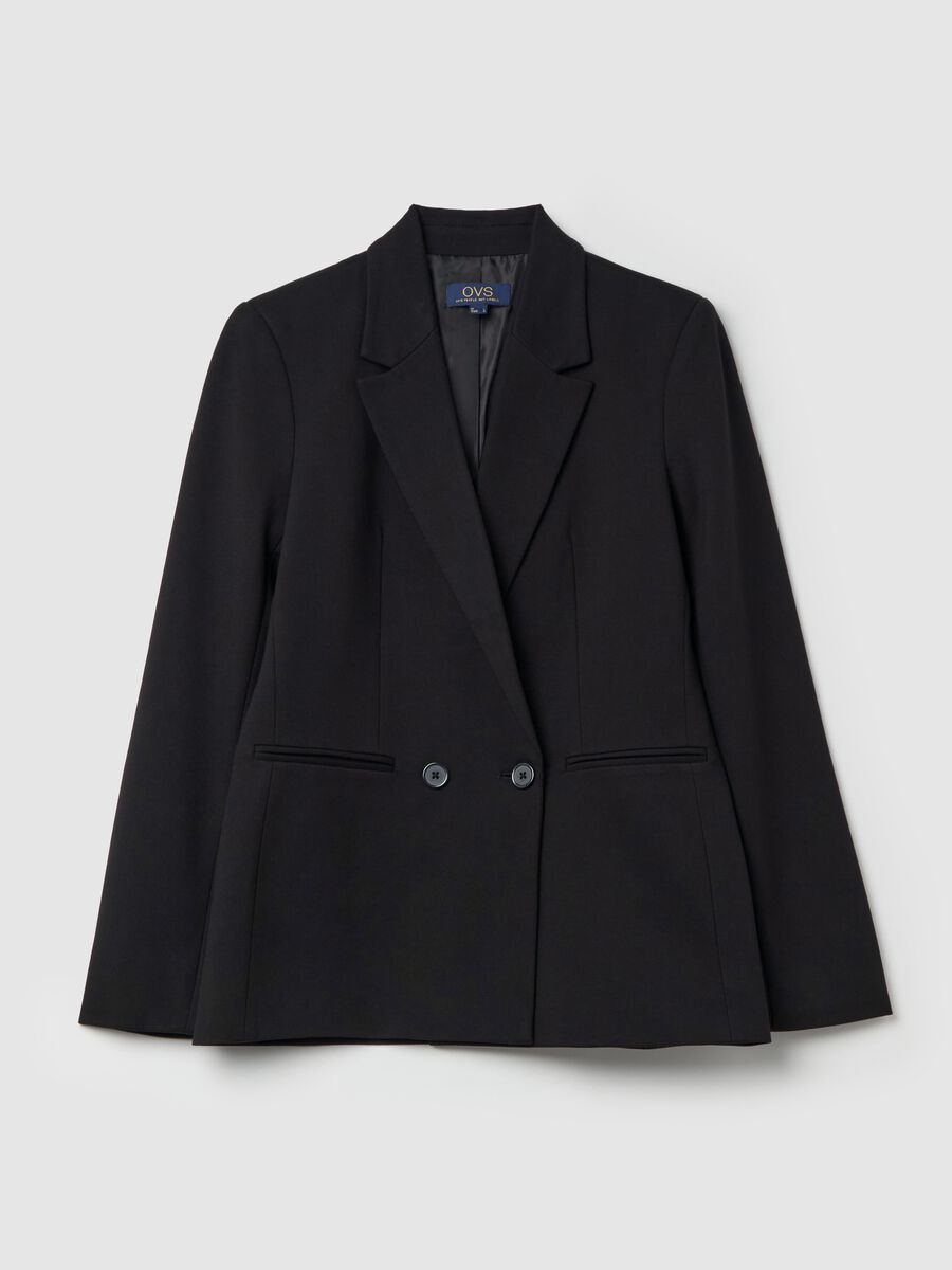 Double-breasted stretch blazer_4
