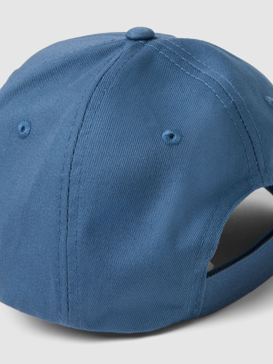 Pure cotton blue baseball cap with adjustable closure_2