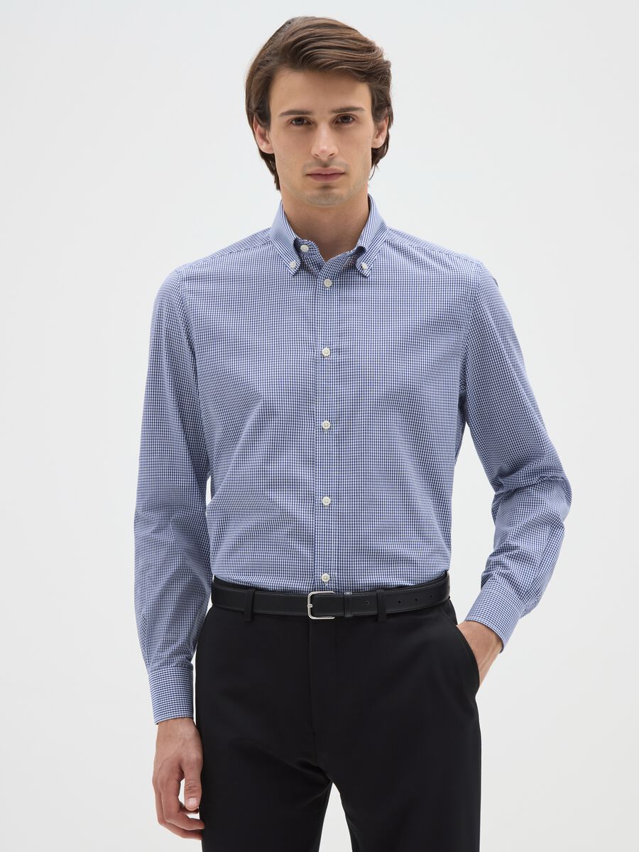Slim Fit Blue Shirt_0