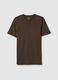 Brown pure cotton regular fit T-shirt_4