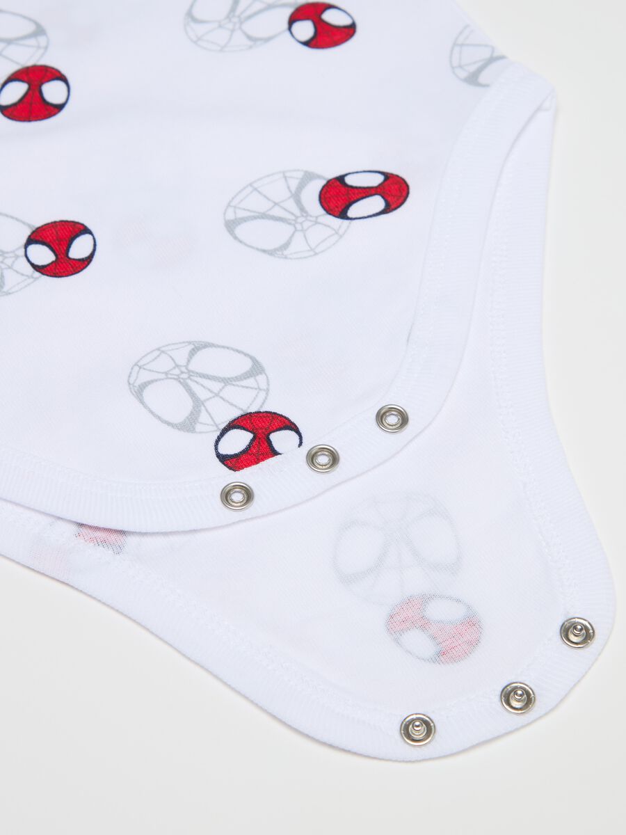 Two-pack sleeveless bodysuits with Spidey print_3
