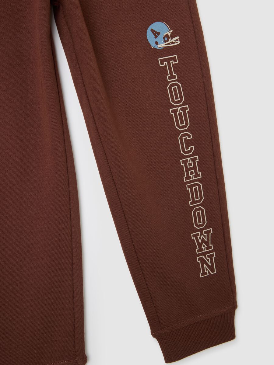 Kids' Brown Regular Fit Pure Cotton Joggers_2