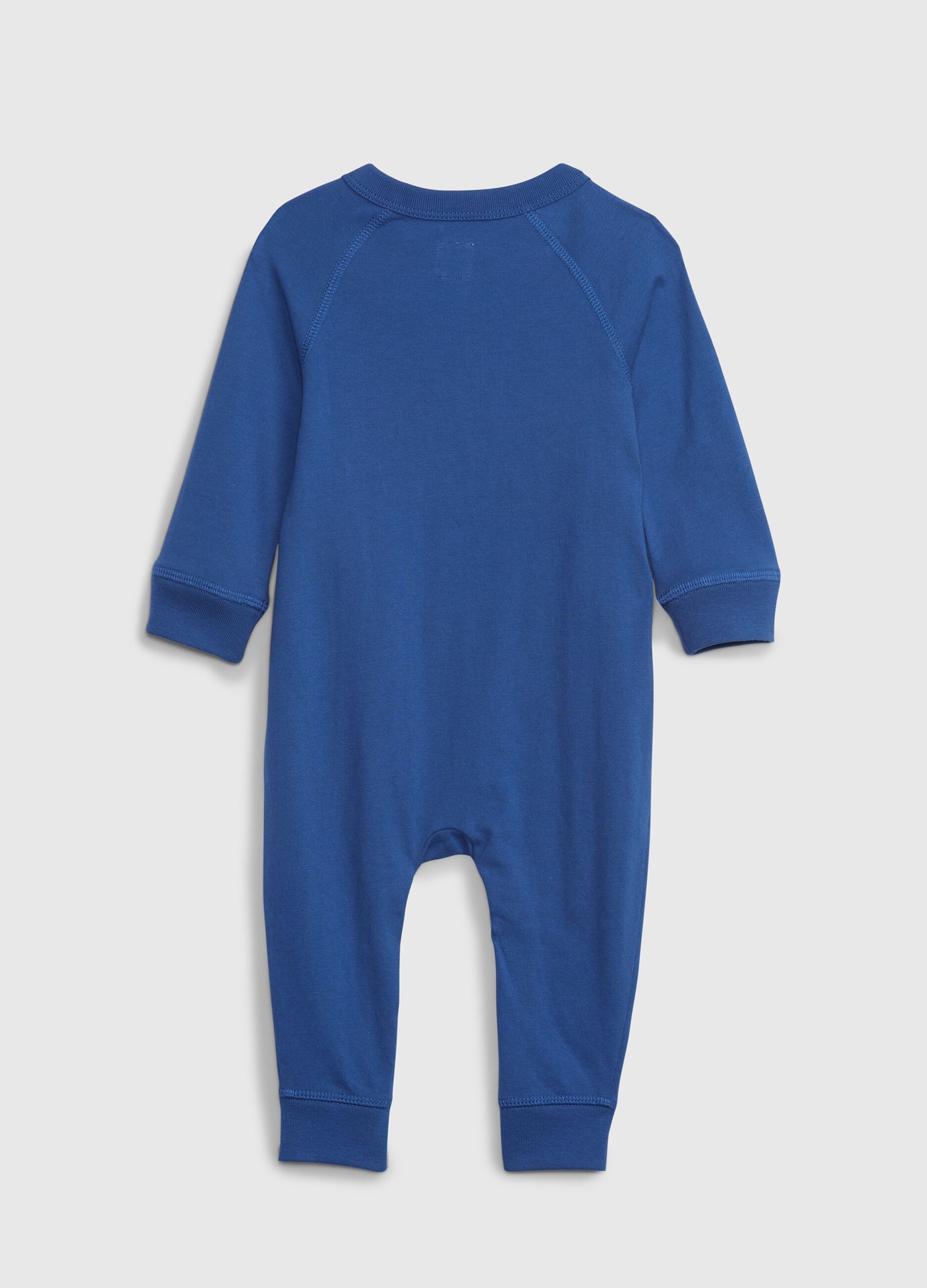 Cotton onesie with logo patch