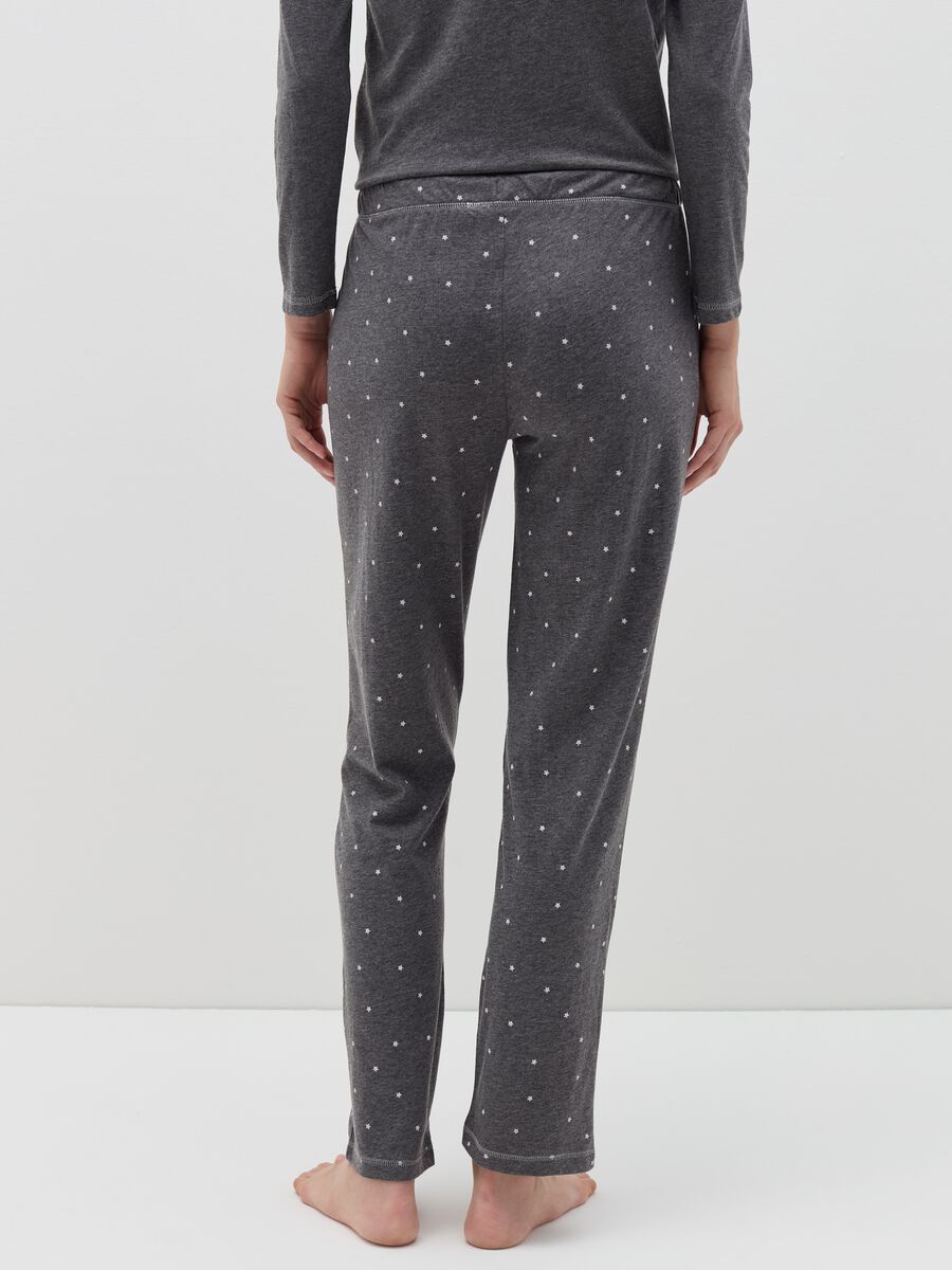Pyjama trousers with small stars print_3